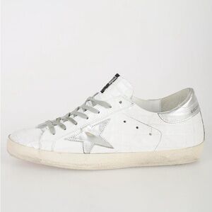 Golden Goose Silver Superstar Low-top Sneakers